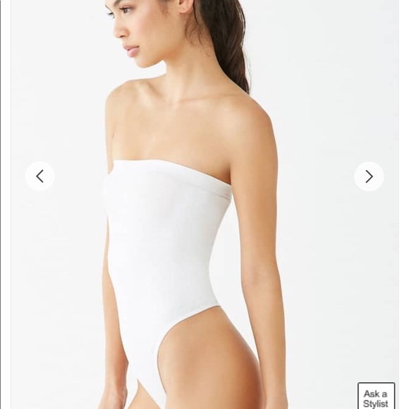 White strapless bodysuit - Picture 2 of 2